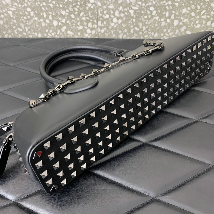 Valentino Rockstud East-west Calfskin Handbag Black V0273