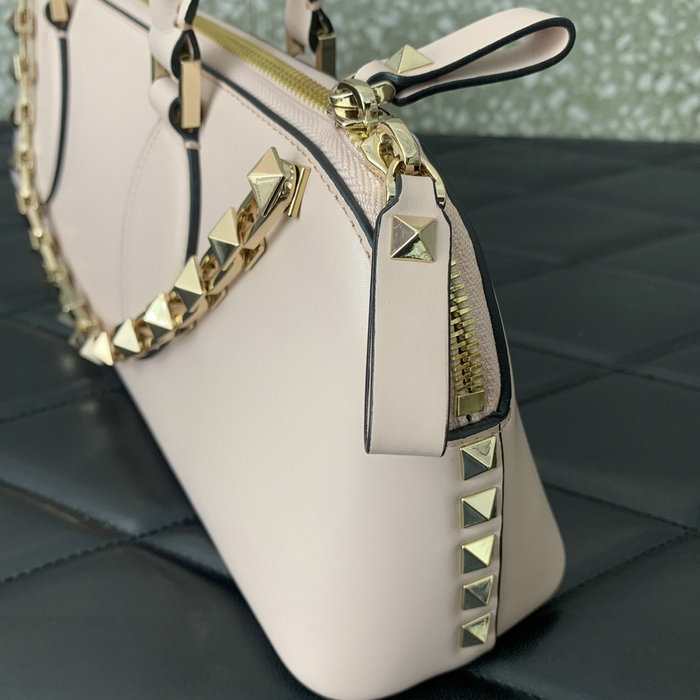 Valentino Rockstud East-west Calfskin Handbag Light Pink V0273