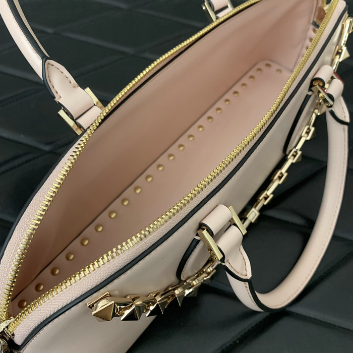 Valentino Rockstud East-west Calfskin Handbag Light Pink V0273