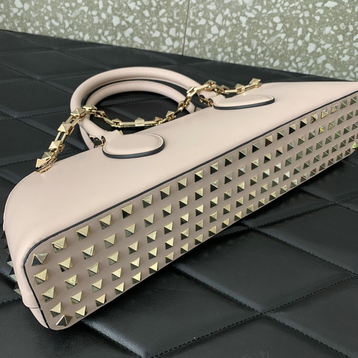 Valentino Rockstud East-west Calfskin Handbag Light Pink V0273