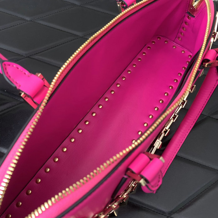Valentino Rockstud East-west Calfskin Handbag Pink V0273