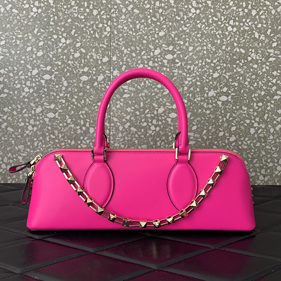 Valentino Rockstud East-west Calfskin Handbag Pink V0273