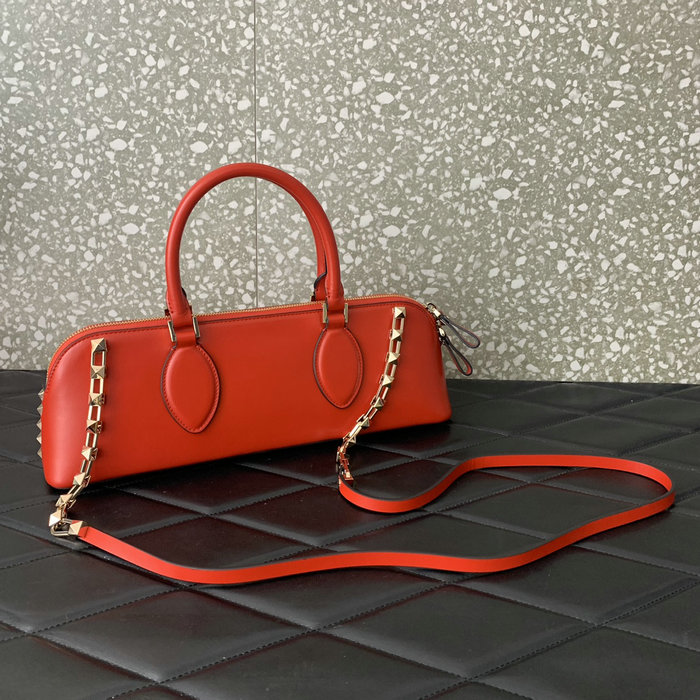 Valentino Rockstud East-west Calfskin Handbag Red V0273