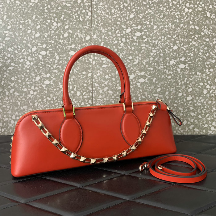 Valentino Rockstud East-west Calfskin Handbag Red V0273