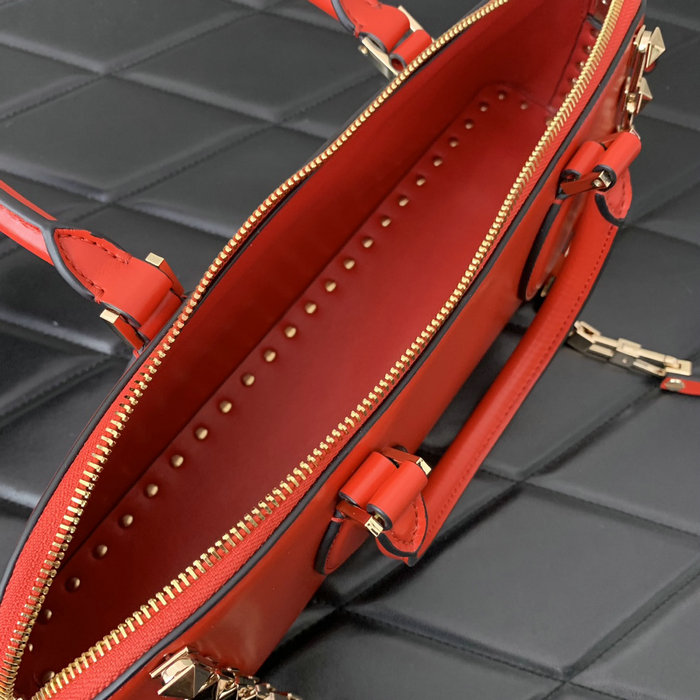 Valentino Rockstud East-west Calfskin Handbag Red V0273