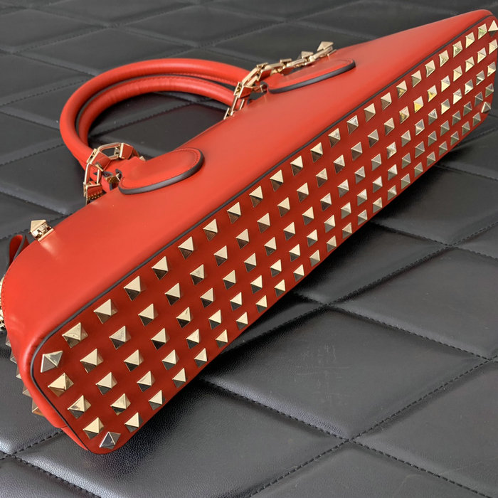 Valentino Rockstud East-west Calfskin Handbag Red V0273