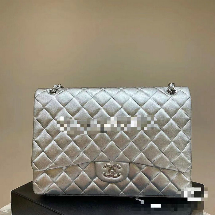 Chanel Airline Flap Bag Silver A3827