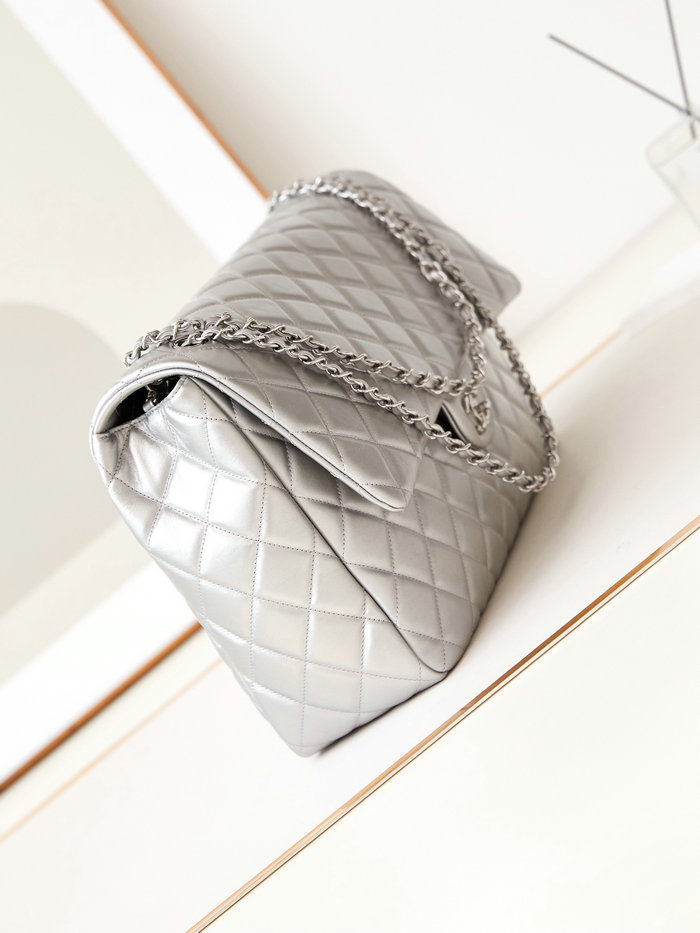 Chanel Airline Flap Bag Silver A3827