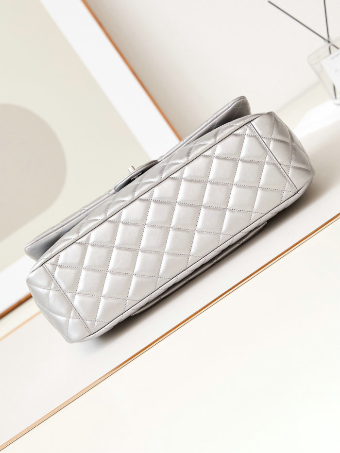 Chanel Airline Flap Bag Silver A3827