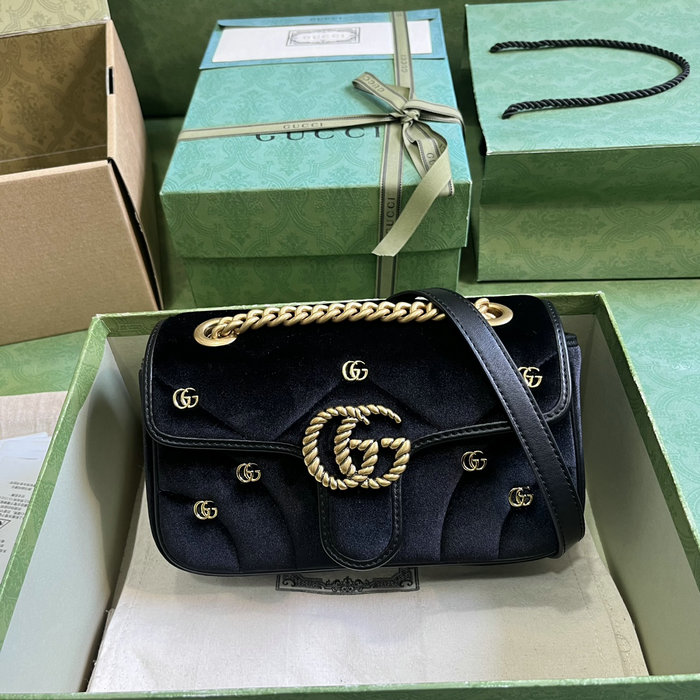 Gucci GG Marmont Mini Shoulder Bag Black 446744