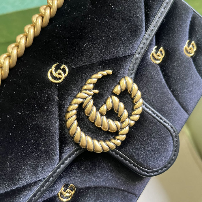 Gucci GG Marmont Mini Shoulder Bag Black 446744