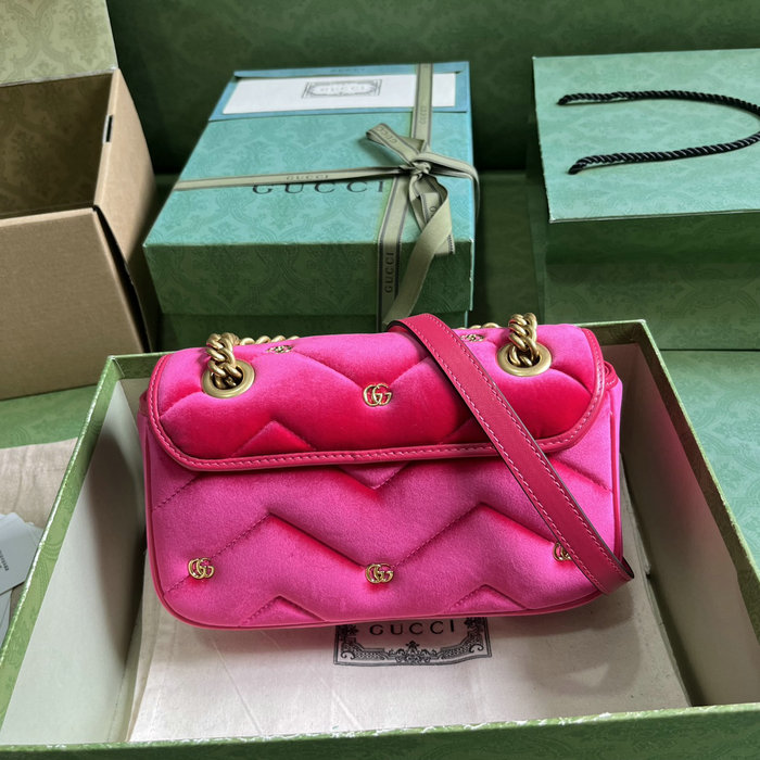 Gucci GG Marmont Mini Shoulder Bag Pink 446744