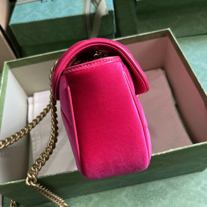 Gucci GG Marmont Mini Shoulder Bag Pink 446744