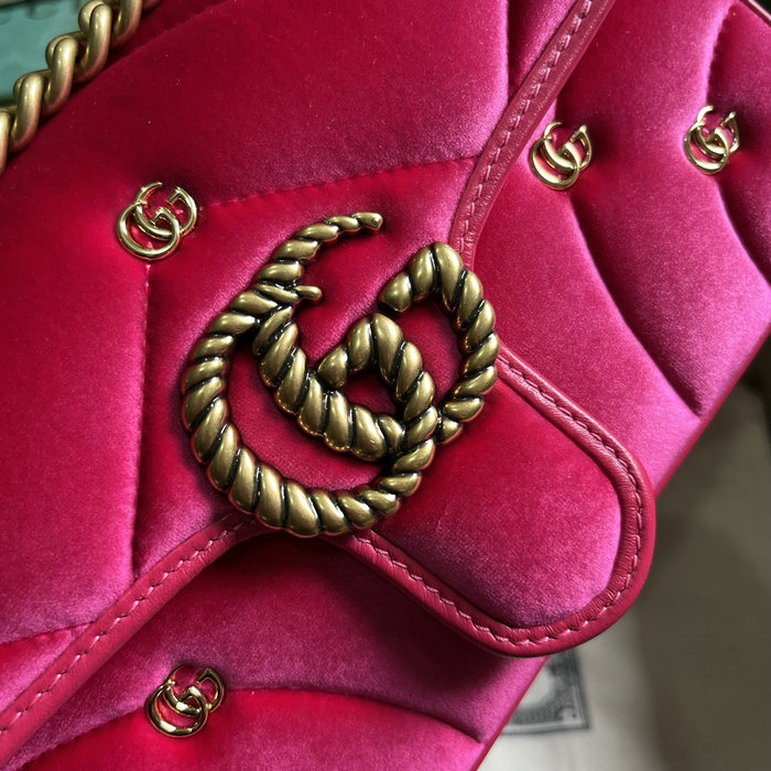 Gucci GG Marmont Mini Shoulder Bag Pink 446744