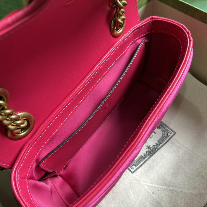 Gucci GG Marmont Mini Shoulder Bag Pink 446744