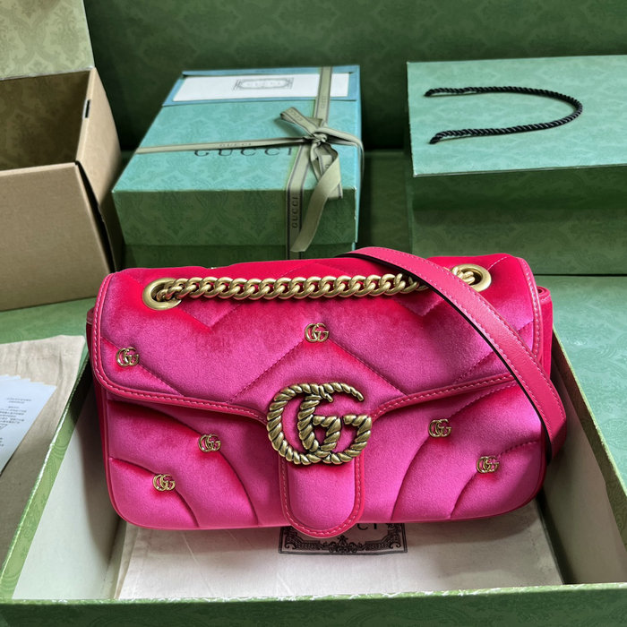 Gucci GG Marmont Small Shoulder Bag Pink 443497