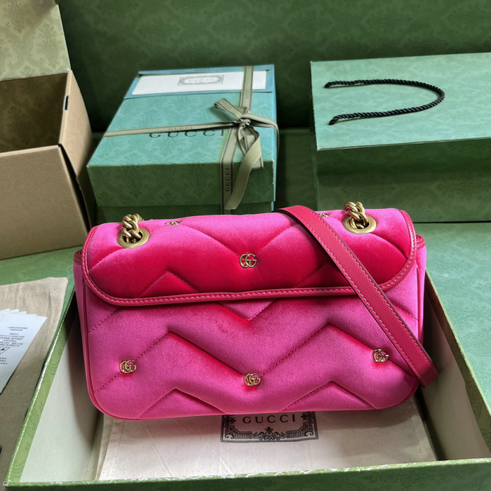 Gucci GG Marmont Small Shoulder Bag Pink 443497