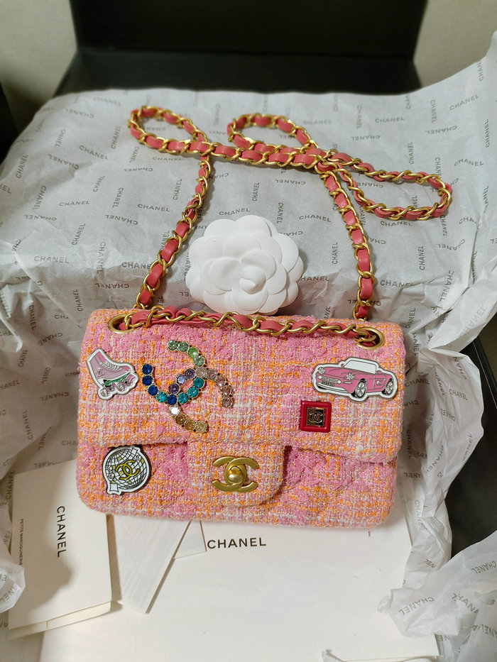 Small Chanel Flap Bag Pink A2420