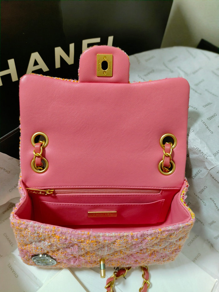 Small Chanel Flap Bag Pink A2420