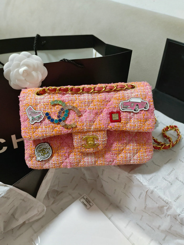 Small Chanel Flap Bag Pink A2420