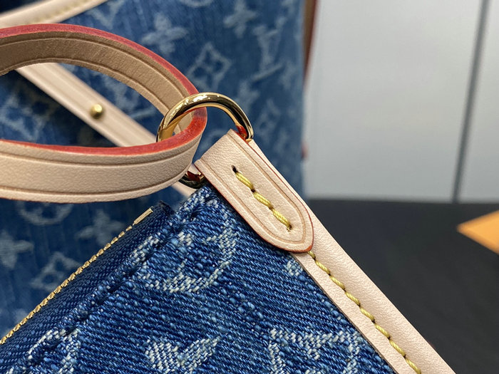 Louis Vuitton Denim Blue CarryAll MM M46855