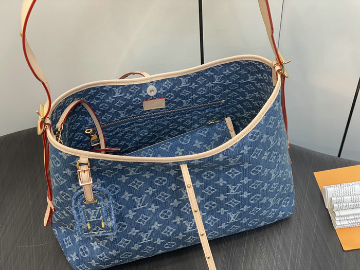 Louis Vuitton Denim Blue CarryAll MM M46855