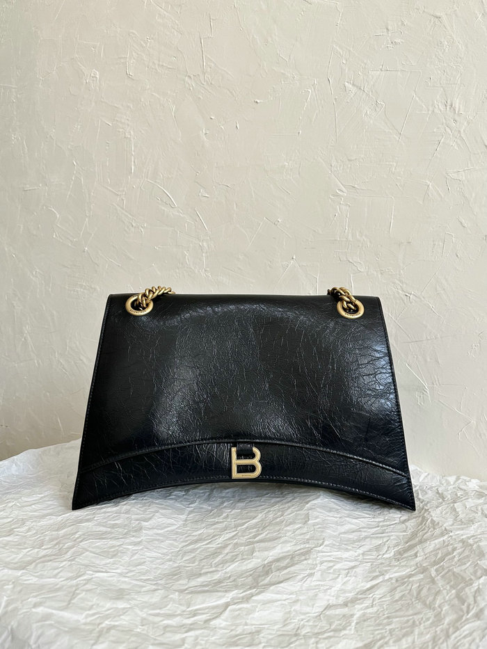 Balenciaga Crush Large Chain Bag Black B716332