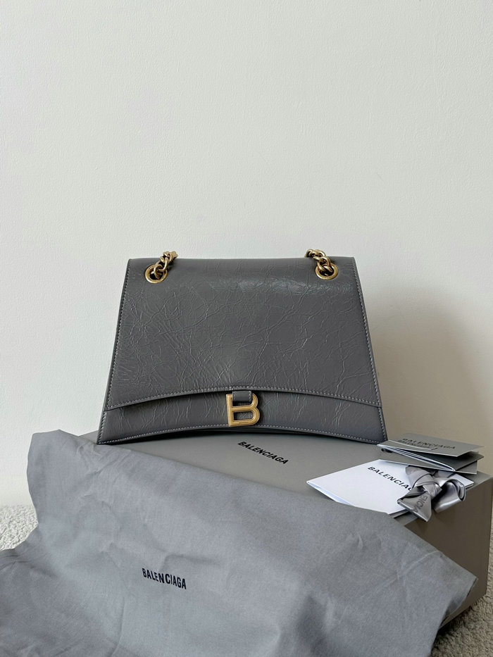 Balenciaga Crush Medium Chain Bag Grey B716393