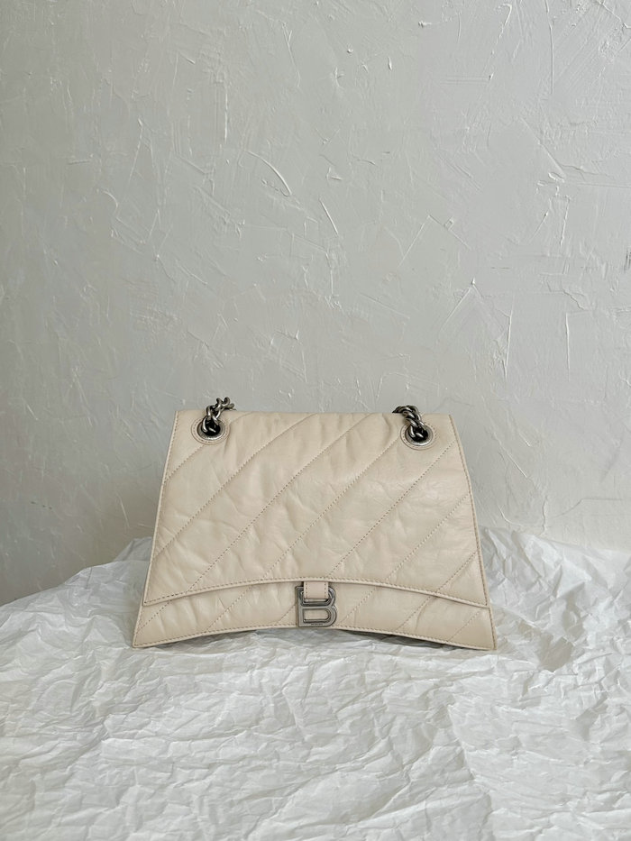 Balenciaga Crush Medium Quilted Chain Bag Beige B716393
