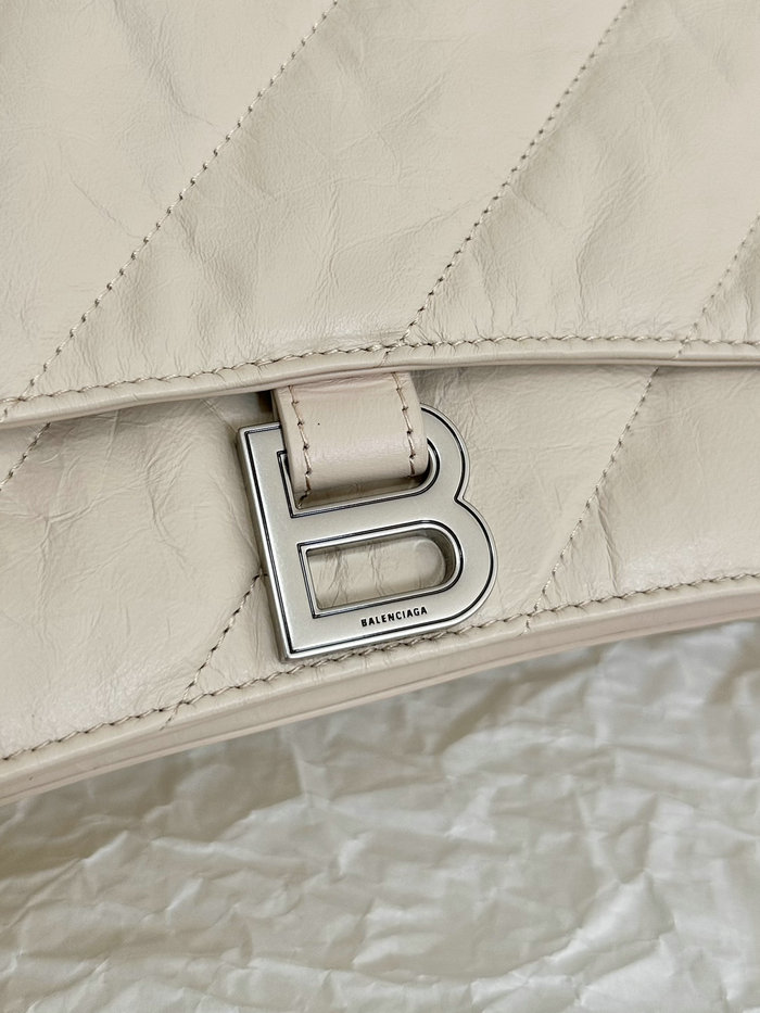 Balenciaga Crush Medium Quilted Chain Bag Beige B716393