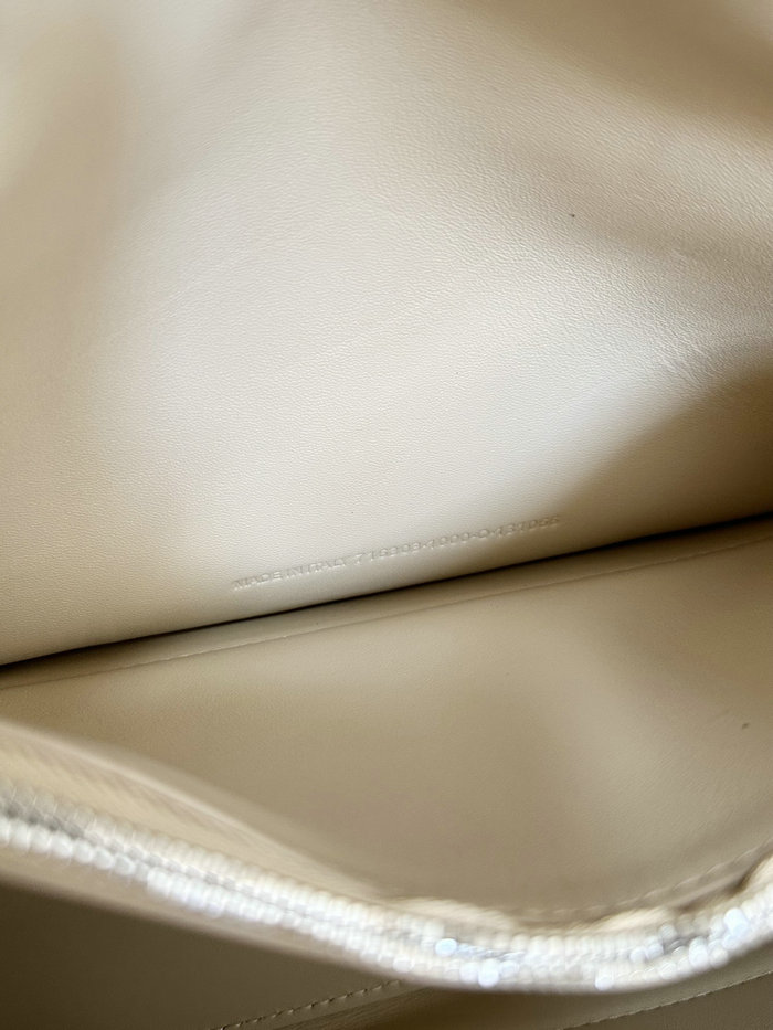 Balenciaga Crush Medium Quilted Chain Bag Beige B716393