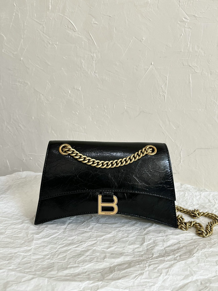 Balenciaga Crush Small Chain Bag Black B716351