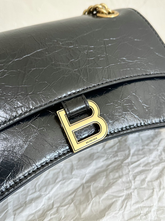 Balenciaga Crush Small Chain Bag Black B716351