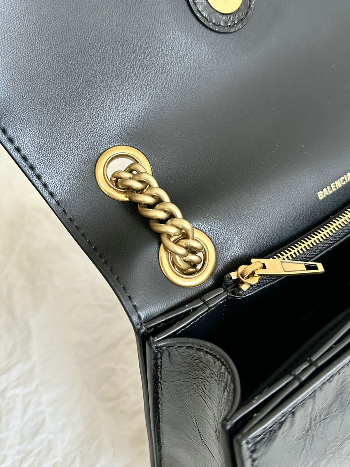 Balenciaga Crush Small Chain Bag Black B716351