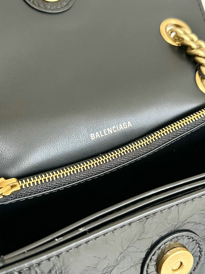 Balenciaga Crush Small Chain Bag Black B716351