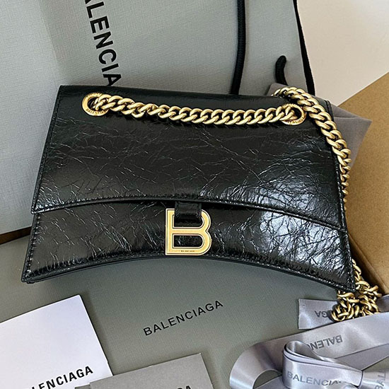 Balenciaga Crush Small Chain Bag Black B716351