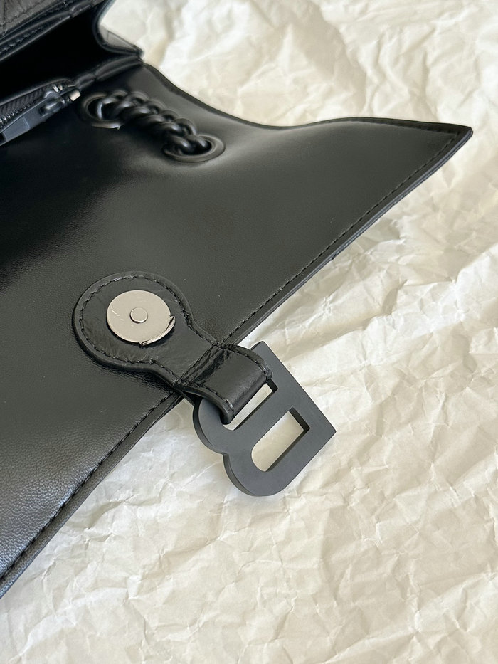 Balenciaga Crush Small Quilted Chain Bag Black B716351