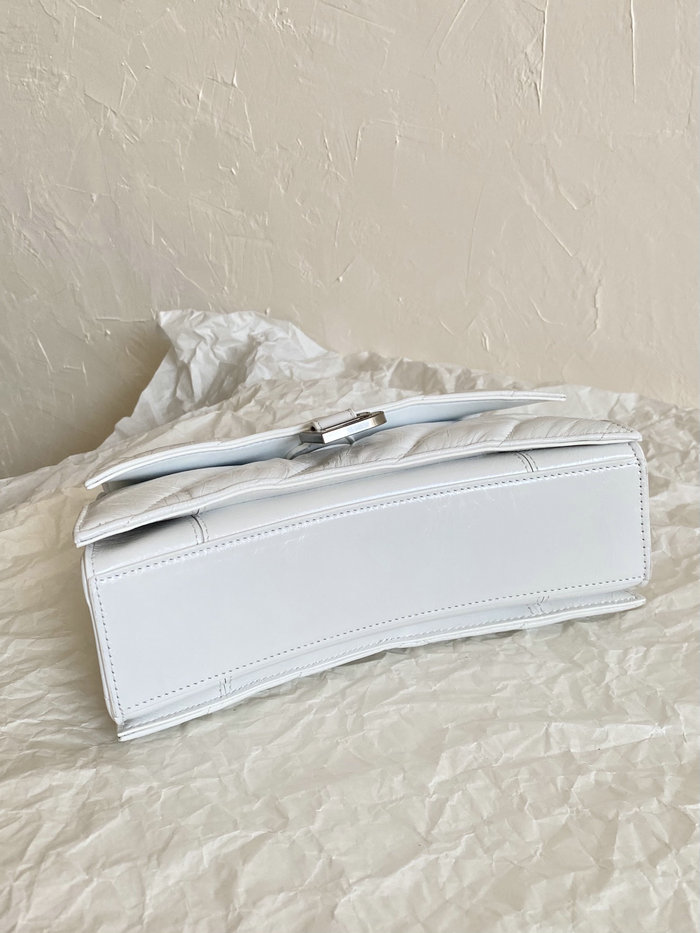 Balenciaga Crush Small Quilted Chain Bag White B716351