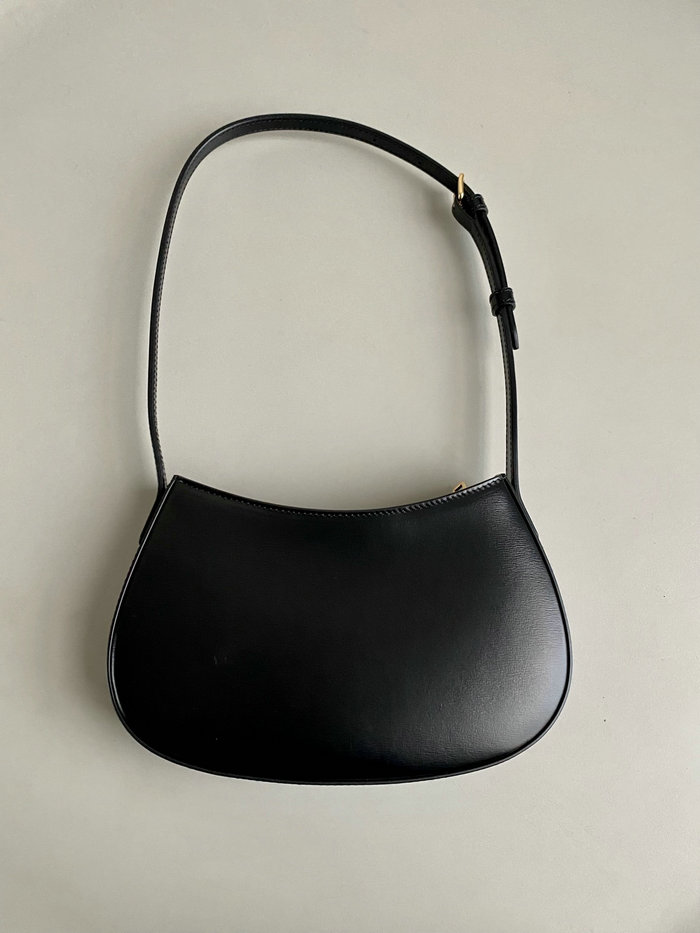 Celine Medium Shiny Calfskin Tilly Bag Black C35035