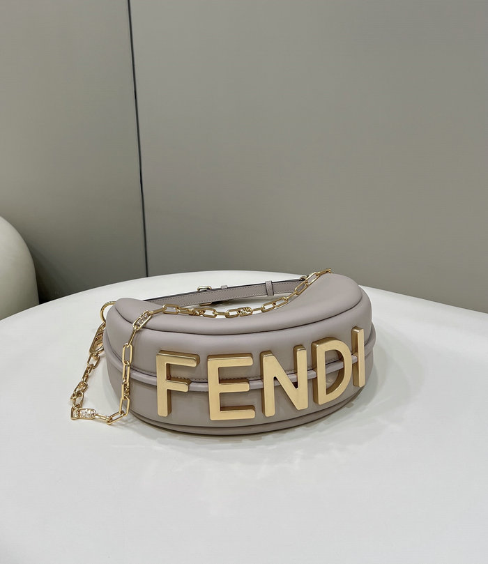 Fendi Fendigraphy Small Leather Bag Grey F80056