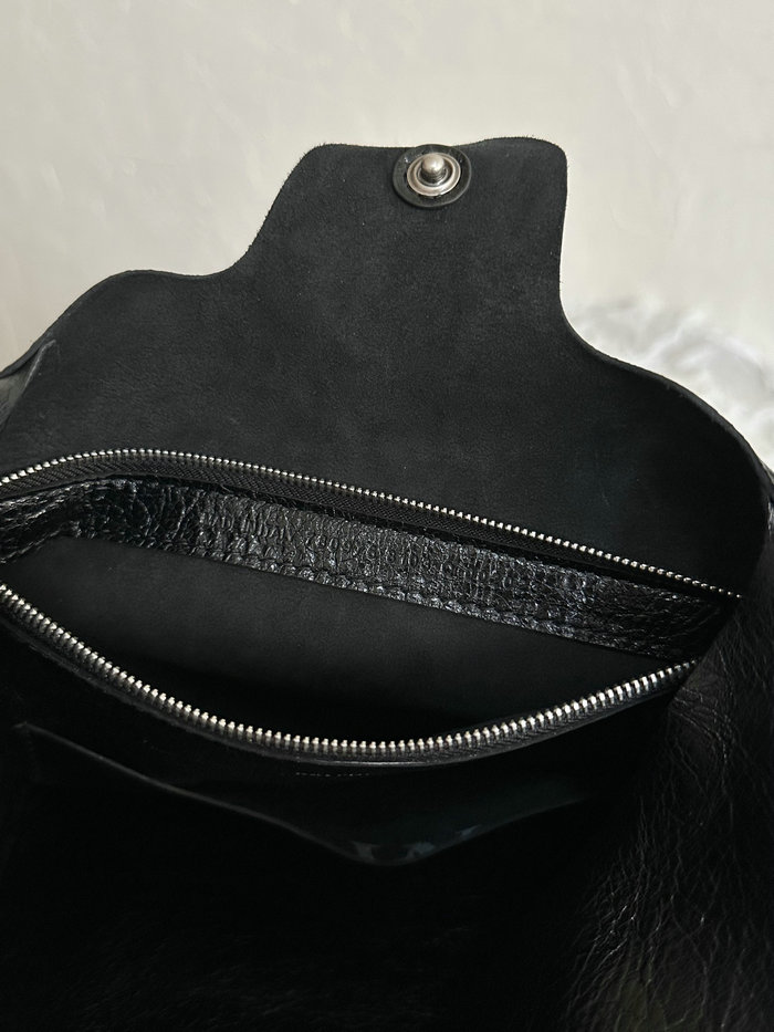 Balenciaga Leather Le Cagole Shopper Bag Black B780976