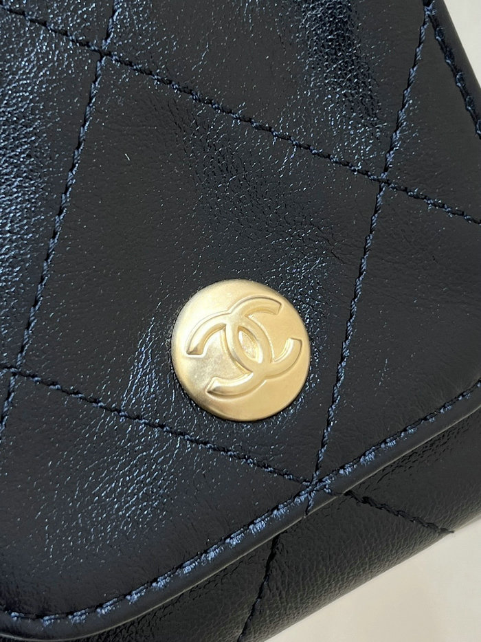 Chanel Hobo Handbag Black AS4743