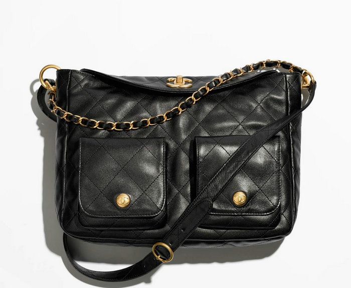 Chanel Large Hobo Bag Black AS4668