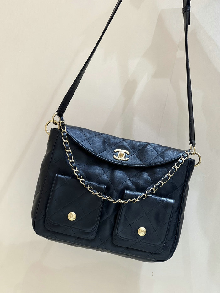 Chanel Large Hobo Bag Black AS4668