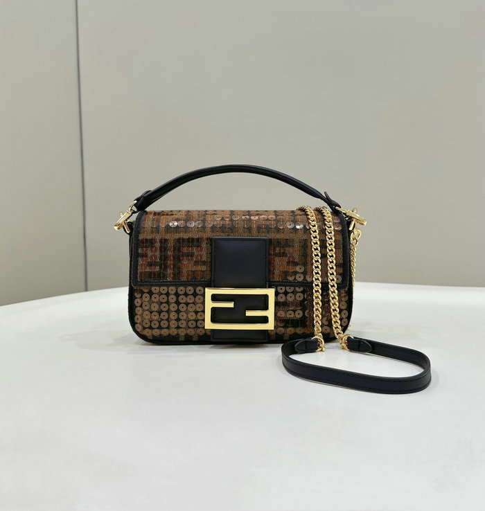 Fendi Baguette Mini Bag with sequins F8623S