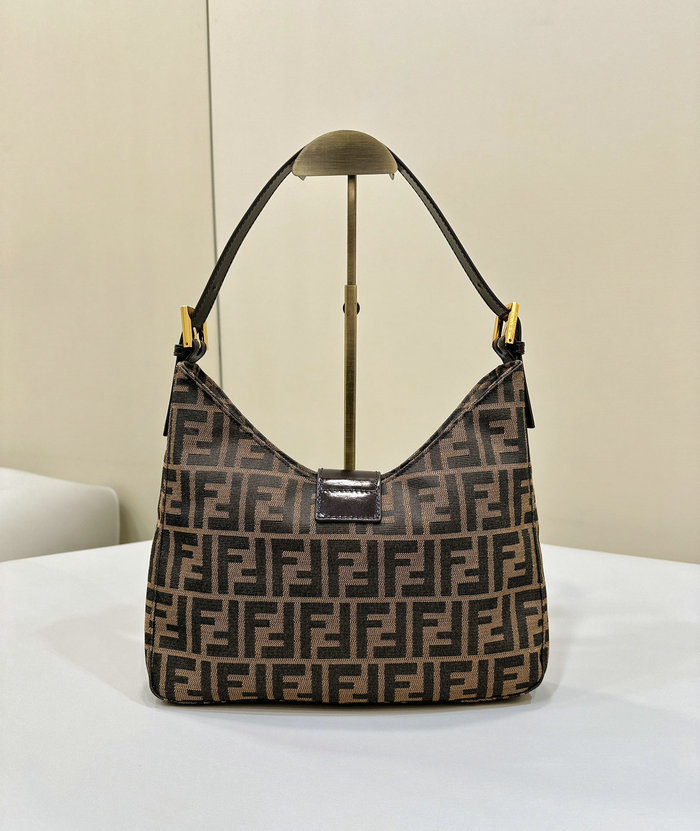 Fendi Brown Zucca Shoulder Bag F8320A