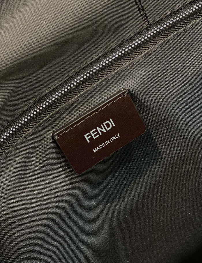 Fendi FF Jacquard Strike Large Backpack Brown F8583