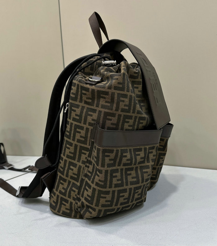 Fendi FF Jacquard Strike Medium Backpack Brown F8583