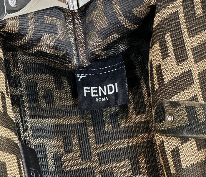 Fendi First Midi Patent Leather Bag Brown F80129