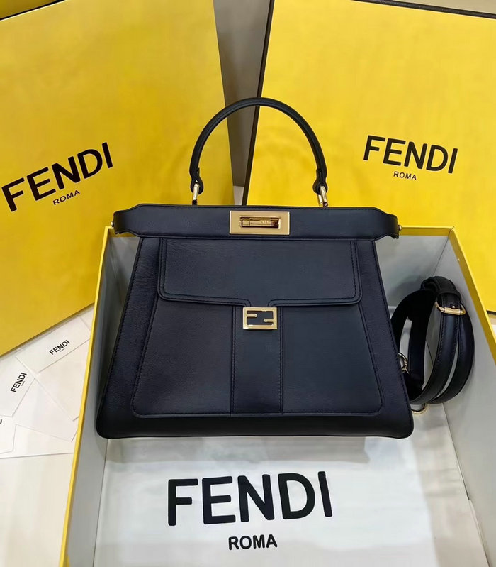 Fendi Peekaboo Iseeu Medium Bag Black F8596